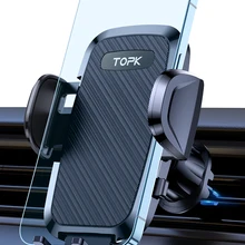 TOPK D36-G Universal Car Phone Holder with Hook Clip Air Vent Car Mount 360° Rotation Universal Mobile Phone Mount for Cellphone