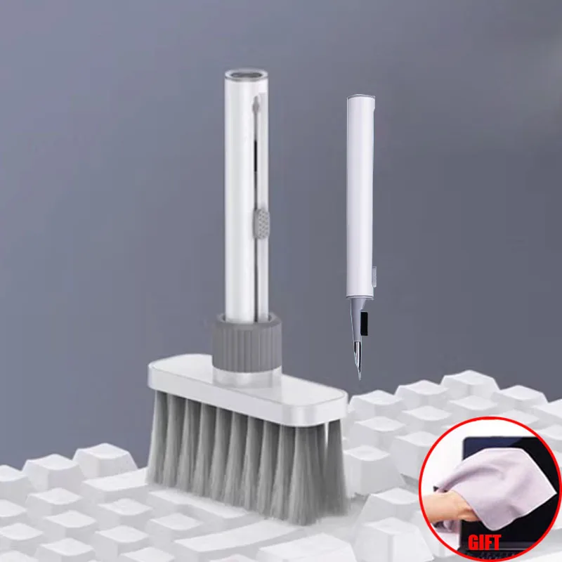 

Набор для чистки клавиатуры, щетка для чистки клавиатуры с колпачком для клавиатуры, для чистки наушников