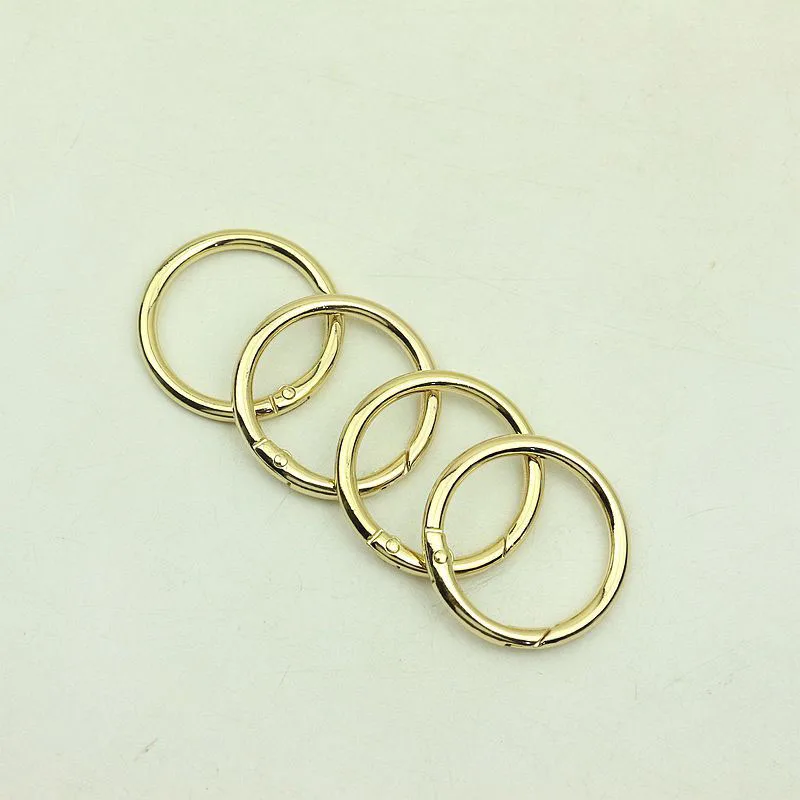 20pc 32mm Metal D O Ring Openable Keyring Leather Bag Belt Strap Dog Chain Buckle Snap Clasp Clip Trigger DIY Accessories
