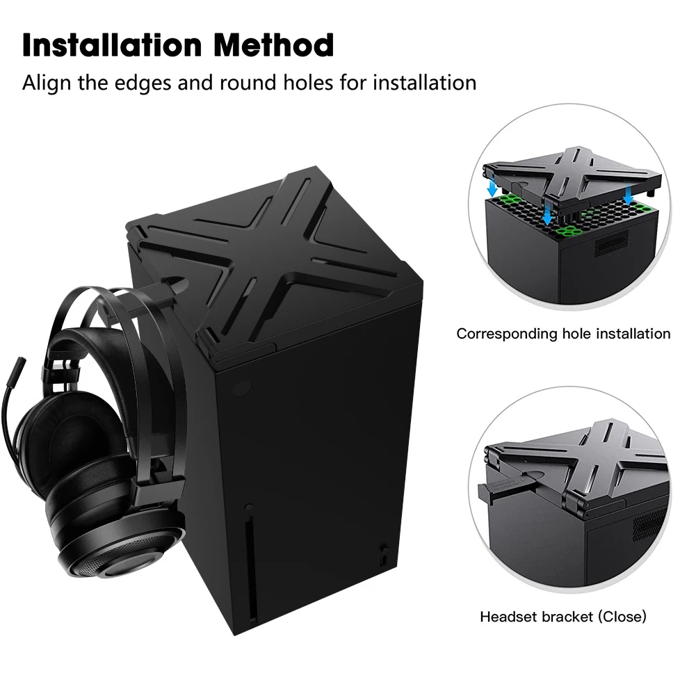 

Game Console Dust Cover Dustproof Case For Xbox Series X Host Dust Filter with Earphone Bracket for Oculus Quest 2 VR Headset
