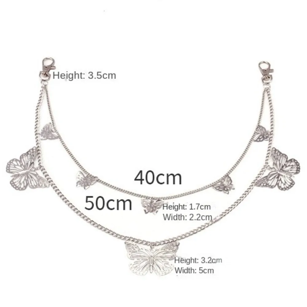 Цепочки на талию для женщин металлические полые цепи-бабочки украшения джинсов