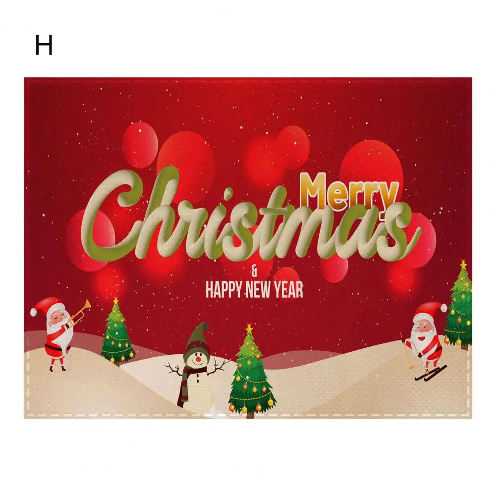

9 Styles Durable Heat Insulation Pads Christmas Table Decoration Reusable Place Mat Santa Claus Kitchen Supplies