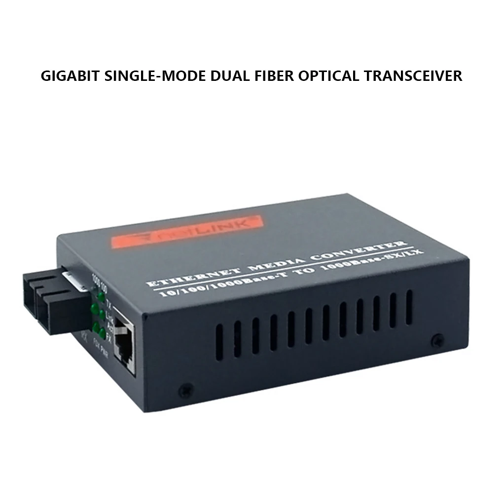 

Single Mode Metal Fiber Switch Stylish SC Interface Cable Power Home Networking Optical Converter Module EU Plug