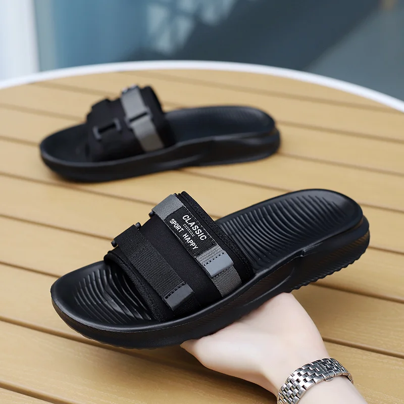 

High Quality Summer Men Slippers Outdoor Beach Sandals Trend Mens Slides Men Casual Shoes Flip-flops Home Slippers Beach Sandals