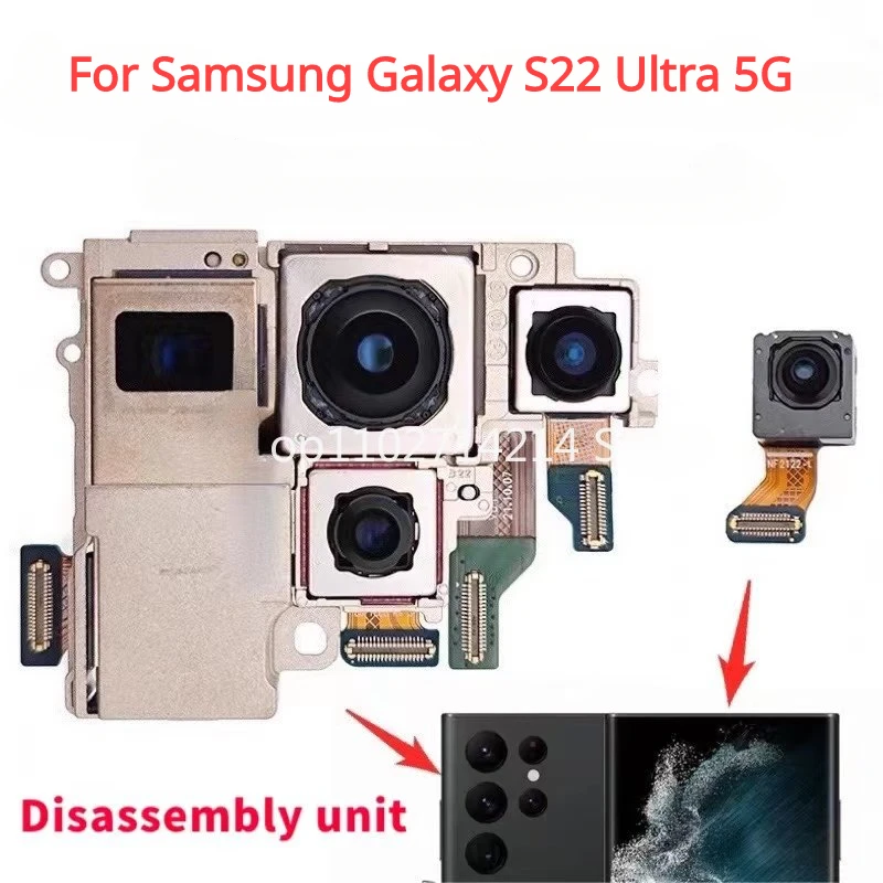 Задняя фронтальная камера для Samsung Galaxy S22 Ultra 5G S908B S908U селфи задняя запасной модуль