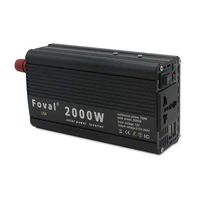 professional 2000w universal power car inverter dc 12v24v to ac 220v auto portable charger converter adapter modified sine wave