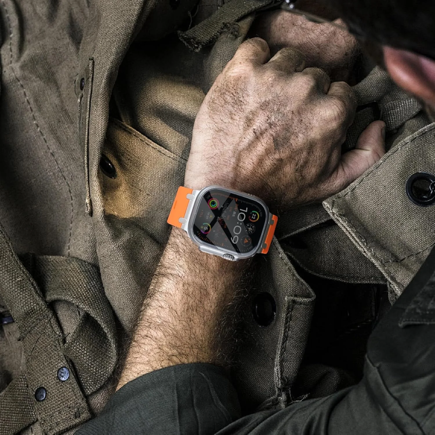 Защитная пленка для экрана Apple Watch Ultra 2 49 мм водонепроницаемая с автоматическим