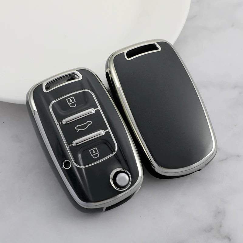 ТПУ чехол для автомобильного ключа с дистанционным управлением Чехол Для Wuling Hongguang Baojun 510 630 730 560 310 3 кнопочный складной ключ автомобильный Стайлинг
