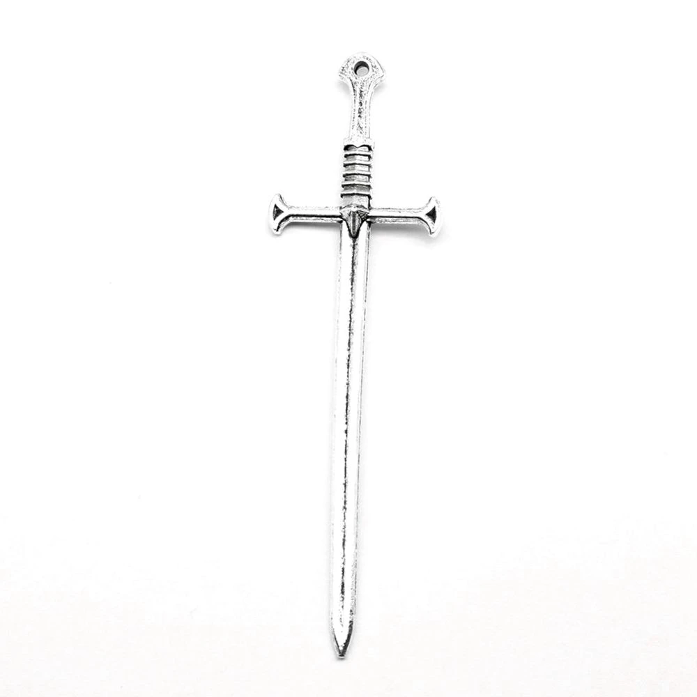 

20pcs Wholesale Jewelry Lots Sword Charms Pendant Supplies For Jewelry Materials 22x80mm
