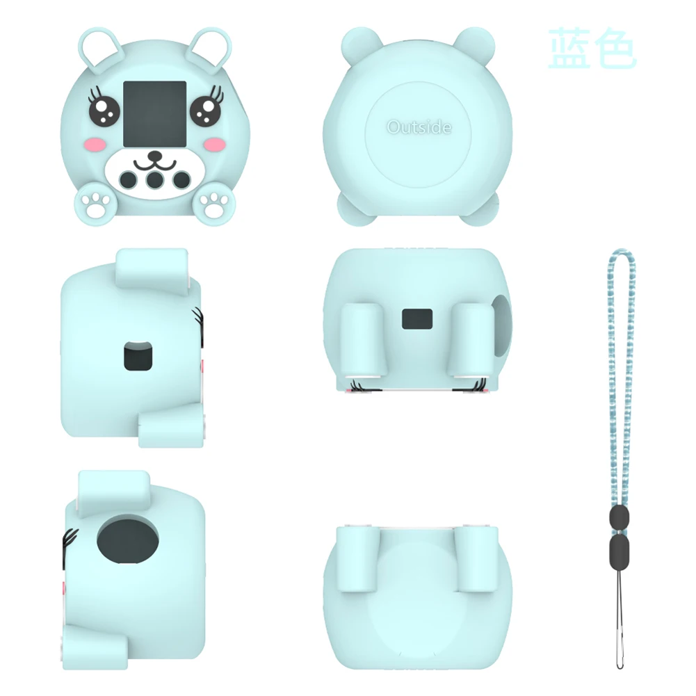 Силиконовый чехол противоударный защитный с ремешком мультяшный для Punirunes