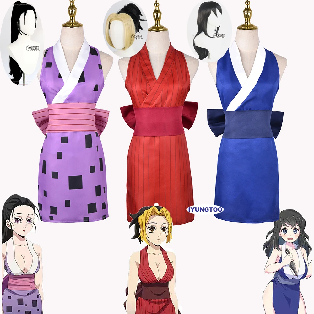 Парик для косплея Tanjiro Zenitsu Inosuke шишира Тенген удзуй жена Макио сума хинатсуру |