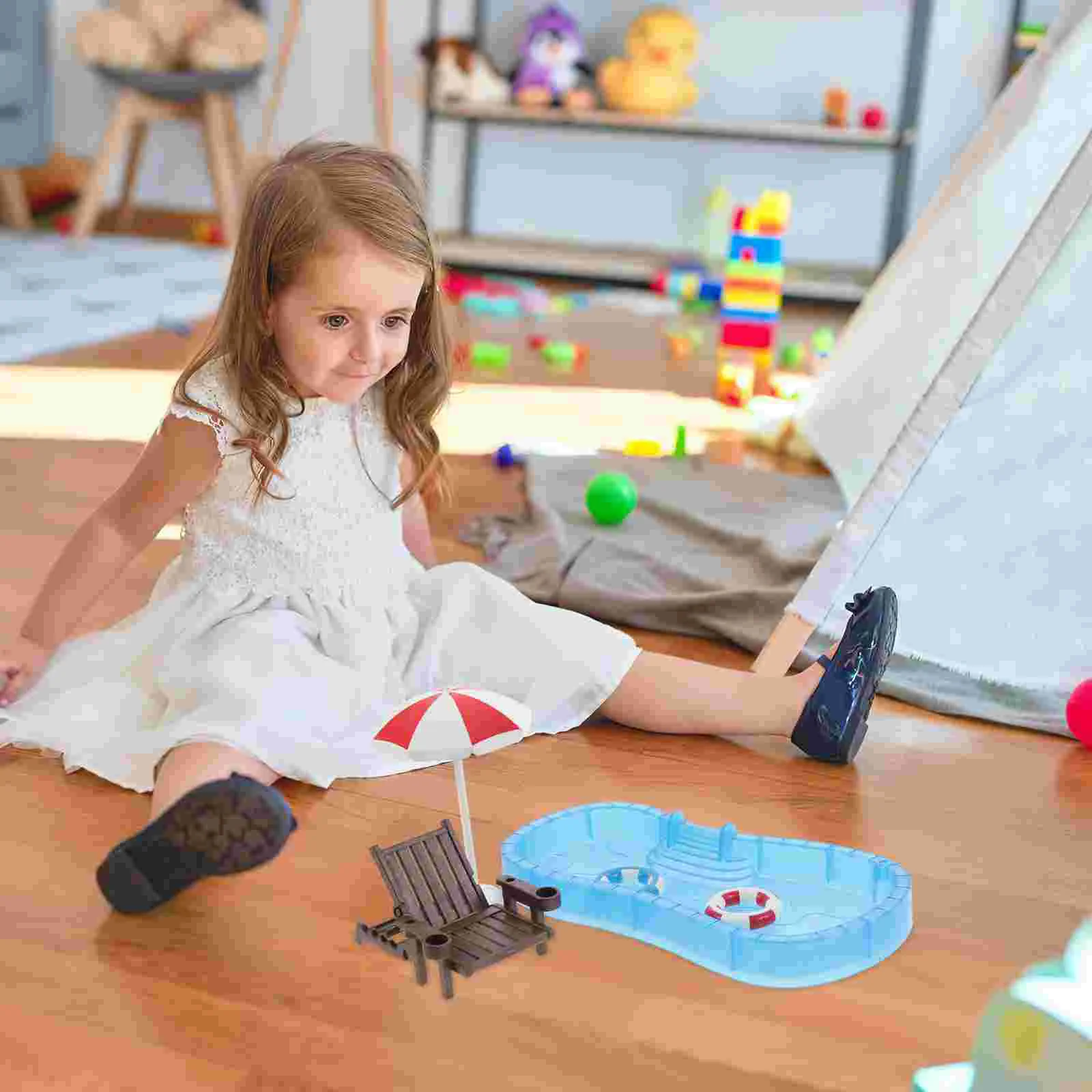 Микросцена украшения дом пляжный стул домашний декор мини-игрушки для плавания