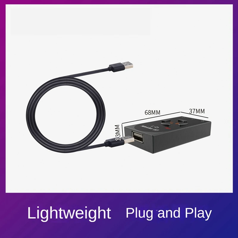 1 комплект внешняя звуковая карта TEYUN Q1 USB7.1 для настольного компьютера ноутбука