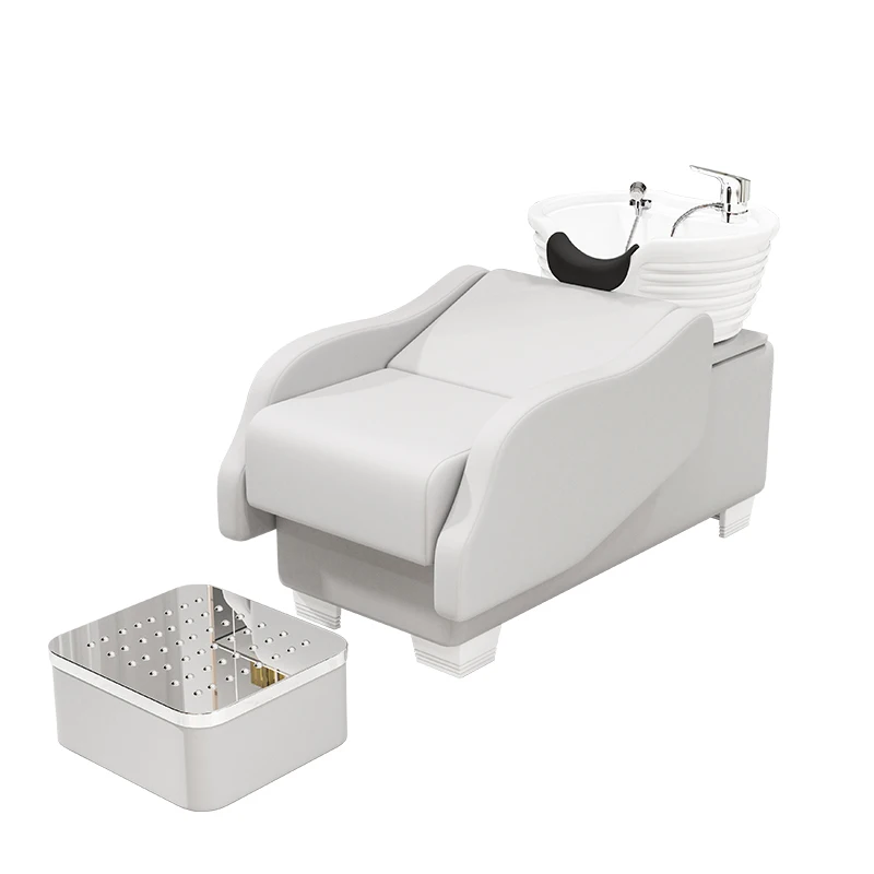 Черно-белый шампунь стул для парикмахерской женский Парикмахерская кровать