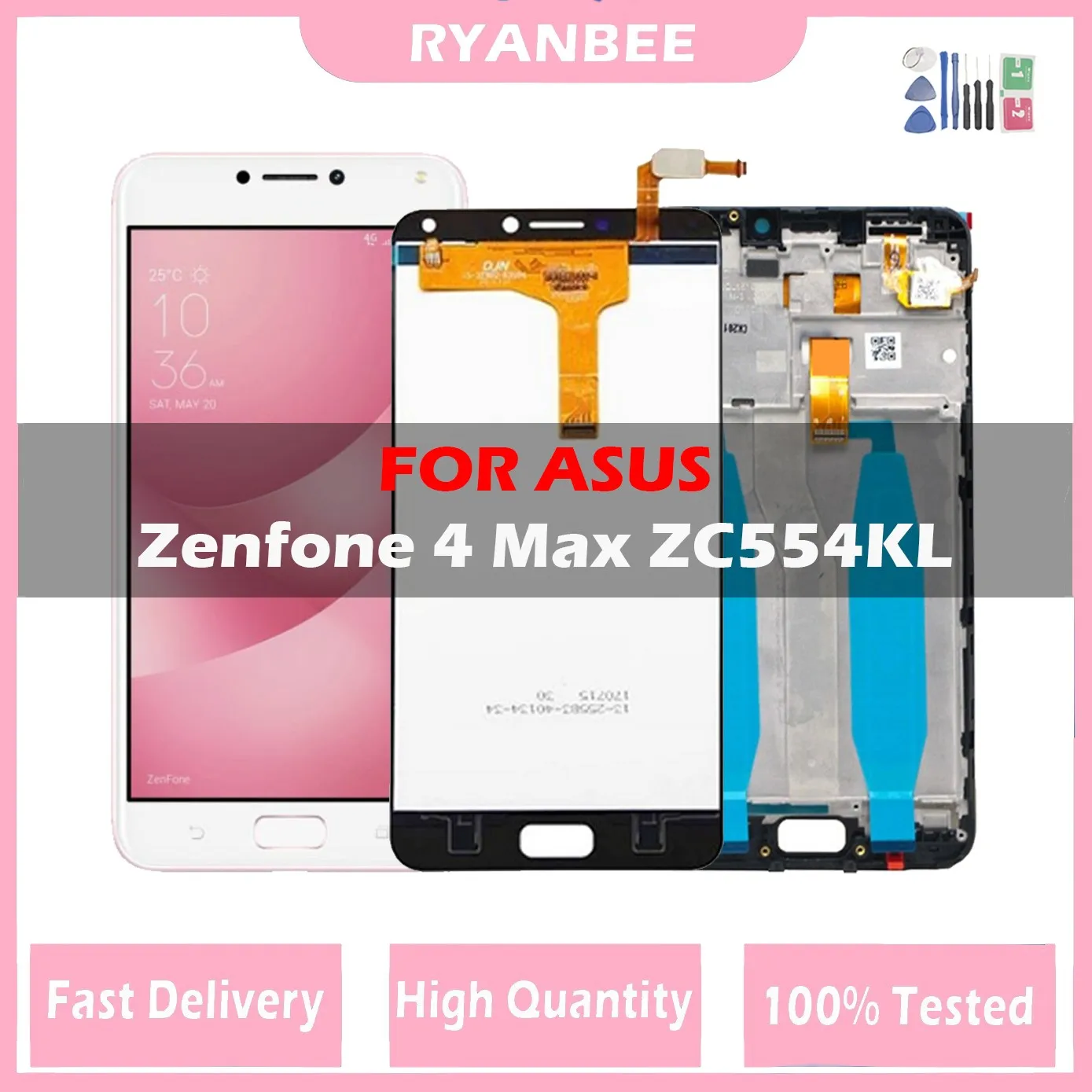 ЖК-дисплей 5,5 'для Asus Zenfone 4 Max ZC554KL, ЖК-дисплей, сенсорный экран, дигитайзер, запасные части ZenFone 4 Max ZC554KL X001D