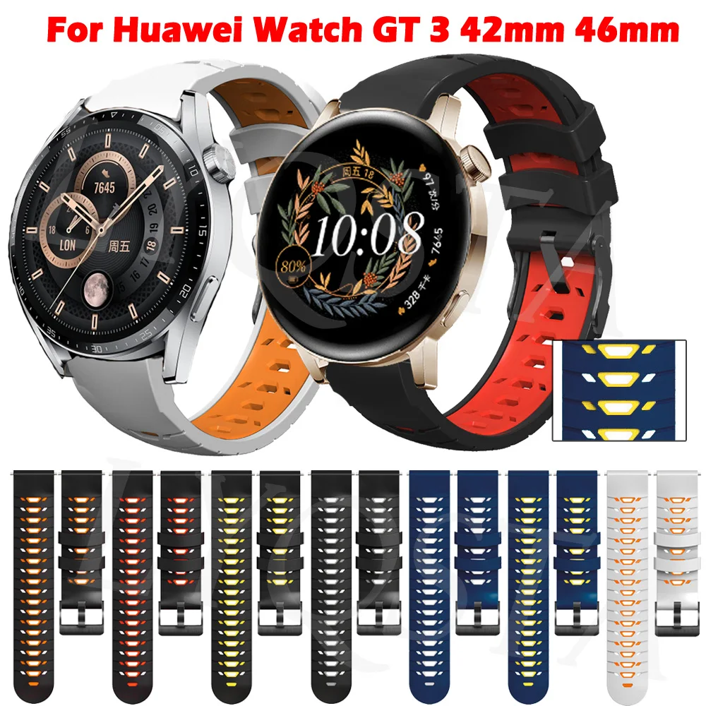 

20/22mm Silicone Watchband For Huawei Watch GT3 GT 3 42 46mm Runner Smart Watch Wristband GT 2 GT2 Pro Band Wrist Strap Bracelet