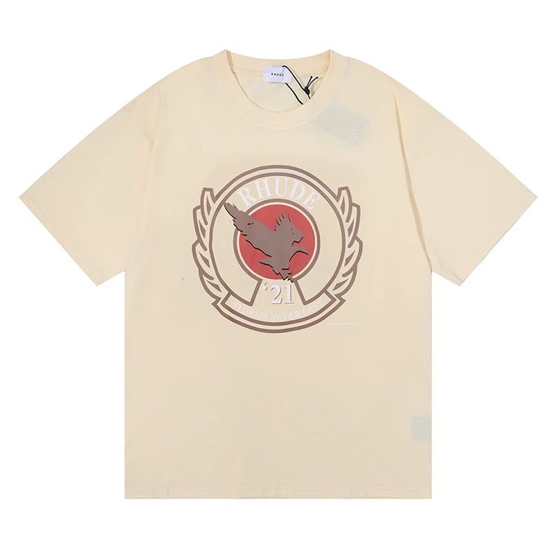 Мужская футболка в стиле хип-хоп с надписью на ревеня |