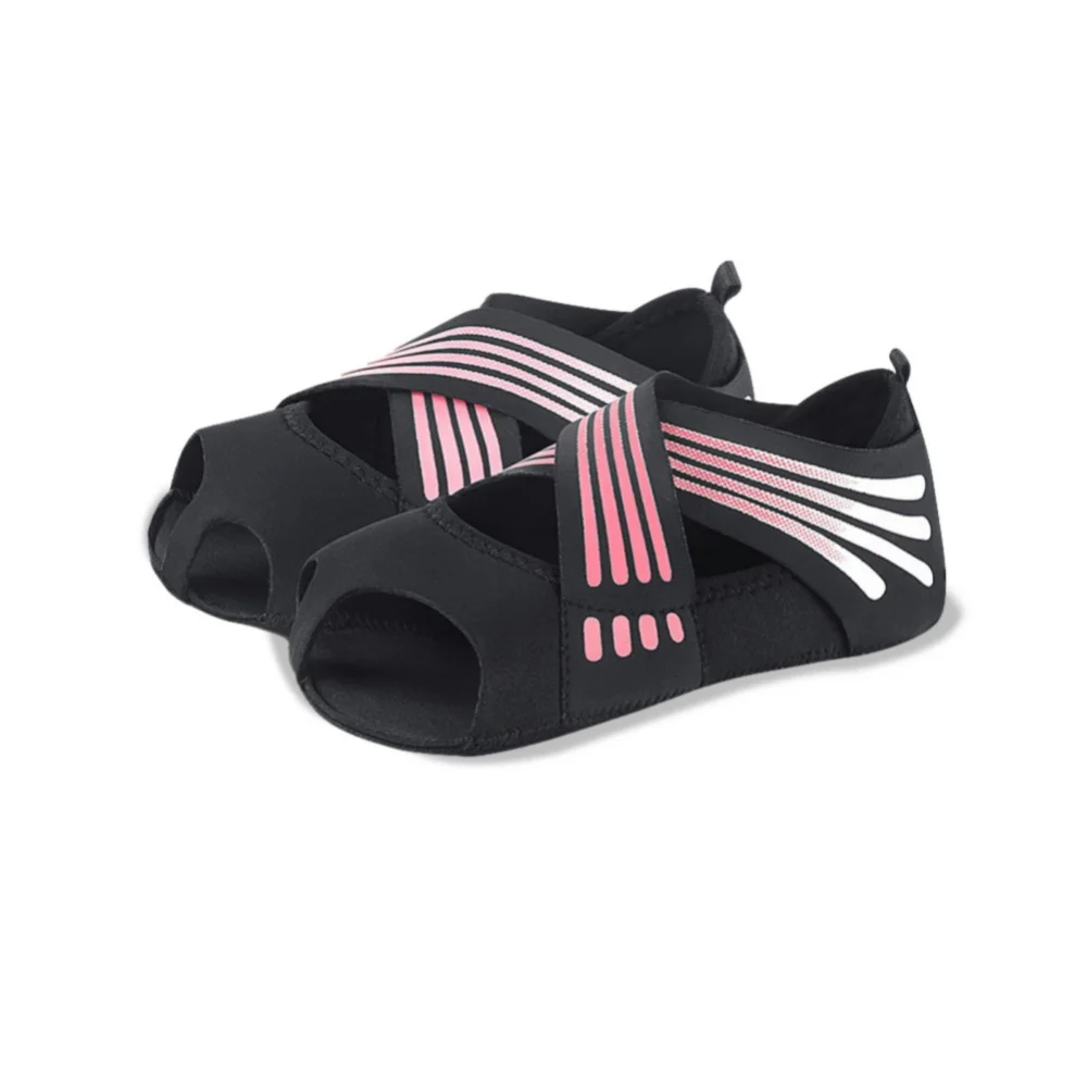 

Носки для пилатеса и танцев, носки с пятью носками для фитнеса и йоги с открытой спиной, нескользящие носки для пилатеса, мягкие домашние Нес...