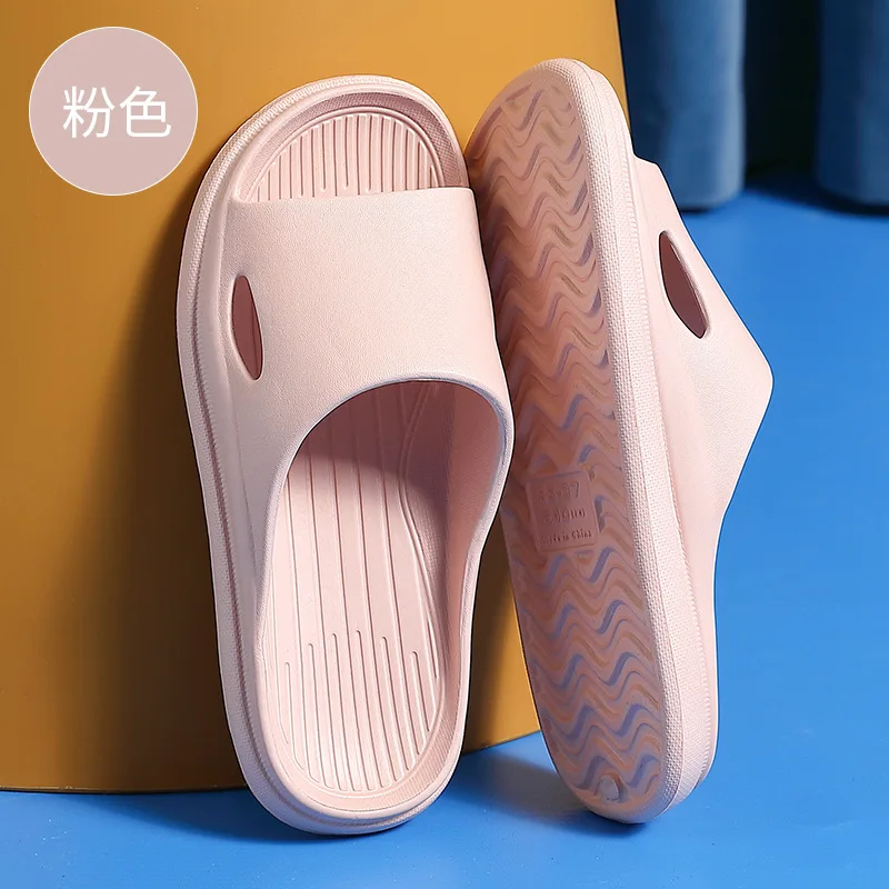 2023New Women's Soft Sole Slippers Summer Outdoor Beach Thick Sole Sandals Bathroom Anti slip Slippers EVA Large shoes for women