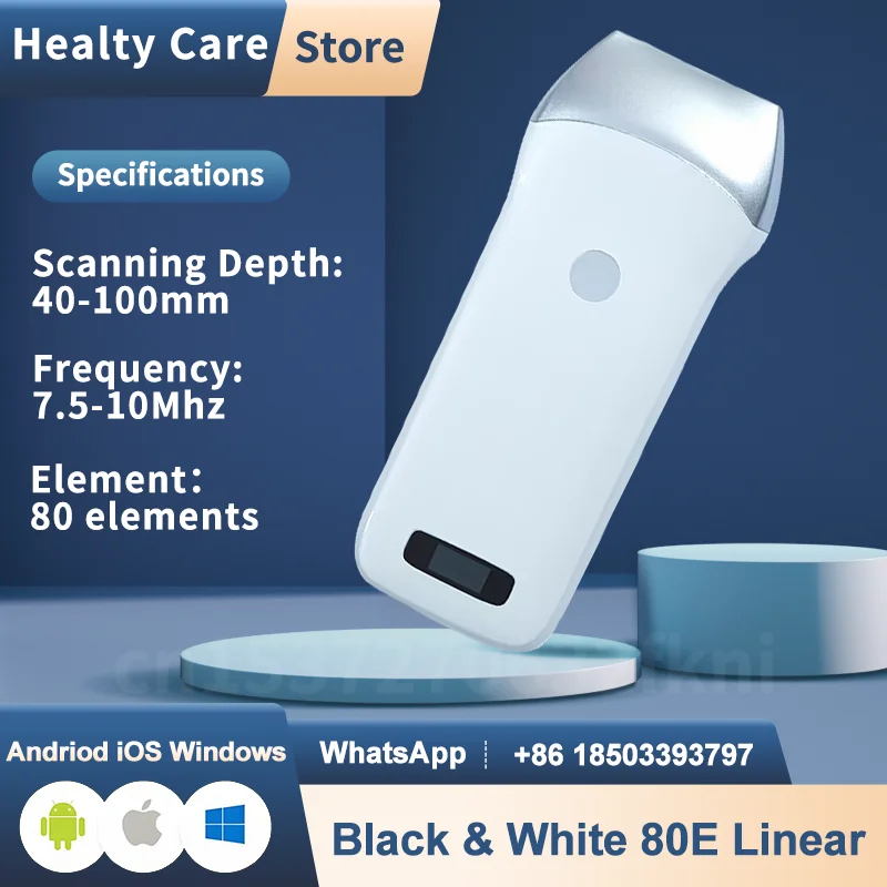 80 элементов линейного беспроводного ультразвукового Wi-Fi 7 5 МГц-10 0 МГц с