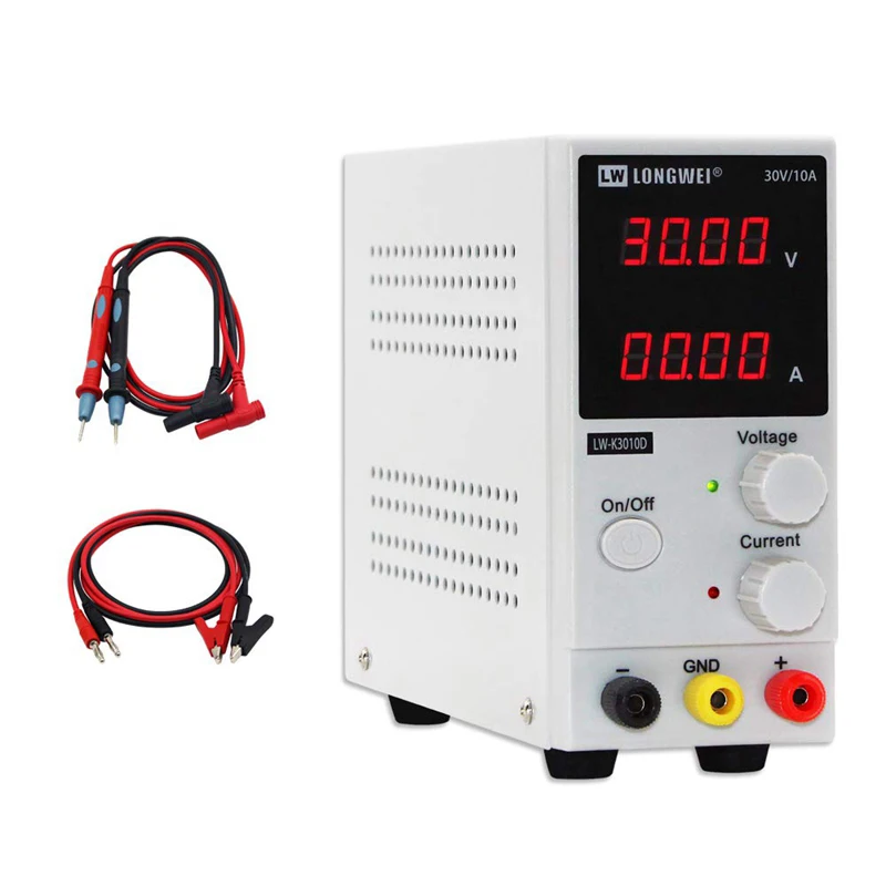 

LONGWEI K3010D 30V 10A DC Power Supply Adjustable 4 Digit Display Mini Laboratory Power Supply Voltage Regulator For Phone Repai