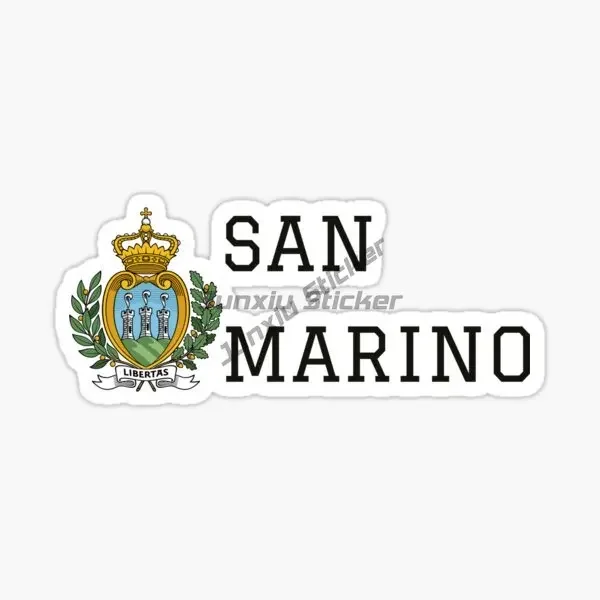 San Marino Флаг Код Виниловые Самоклеящиеся Наклейки Грузовик Окно Стекло Мото