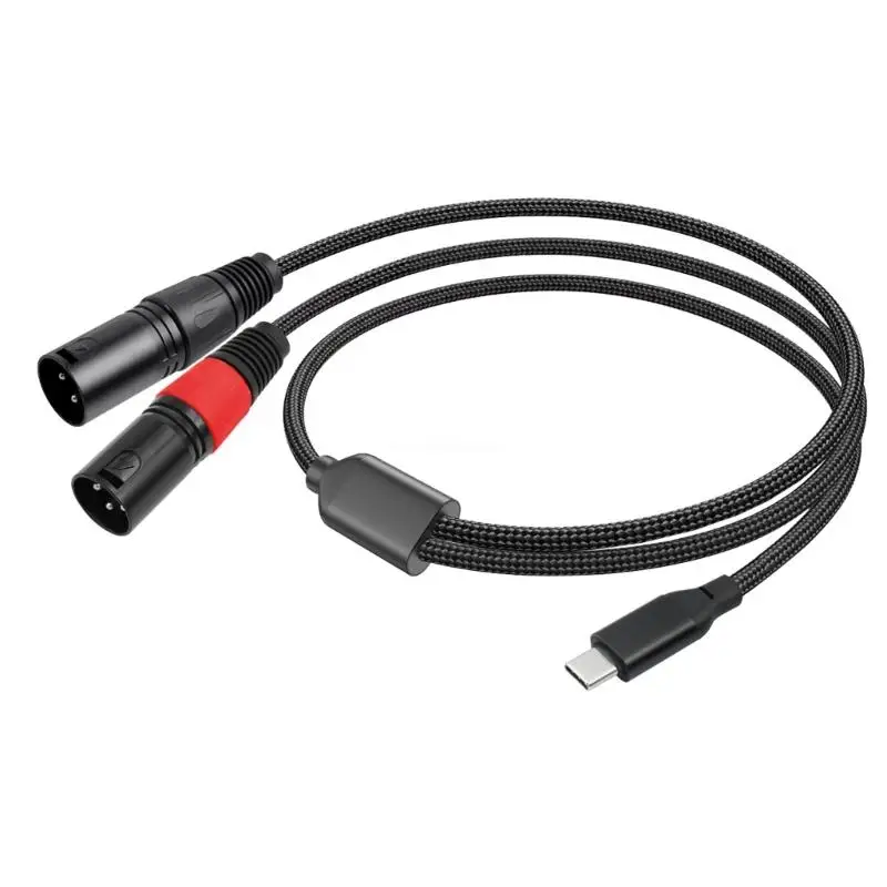 Стерео USB C типа двойной 3-контактный штекерный выходной кабель Aux разъем провода