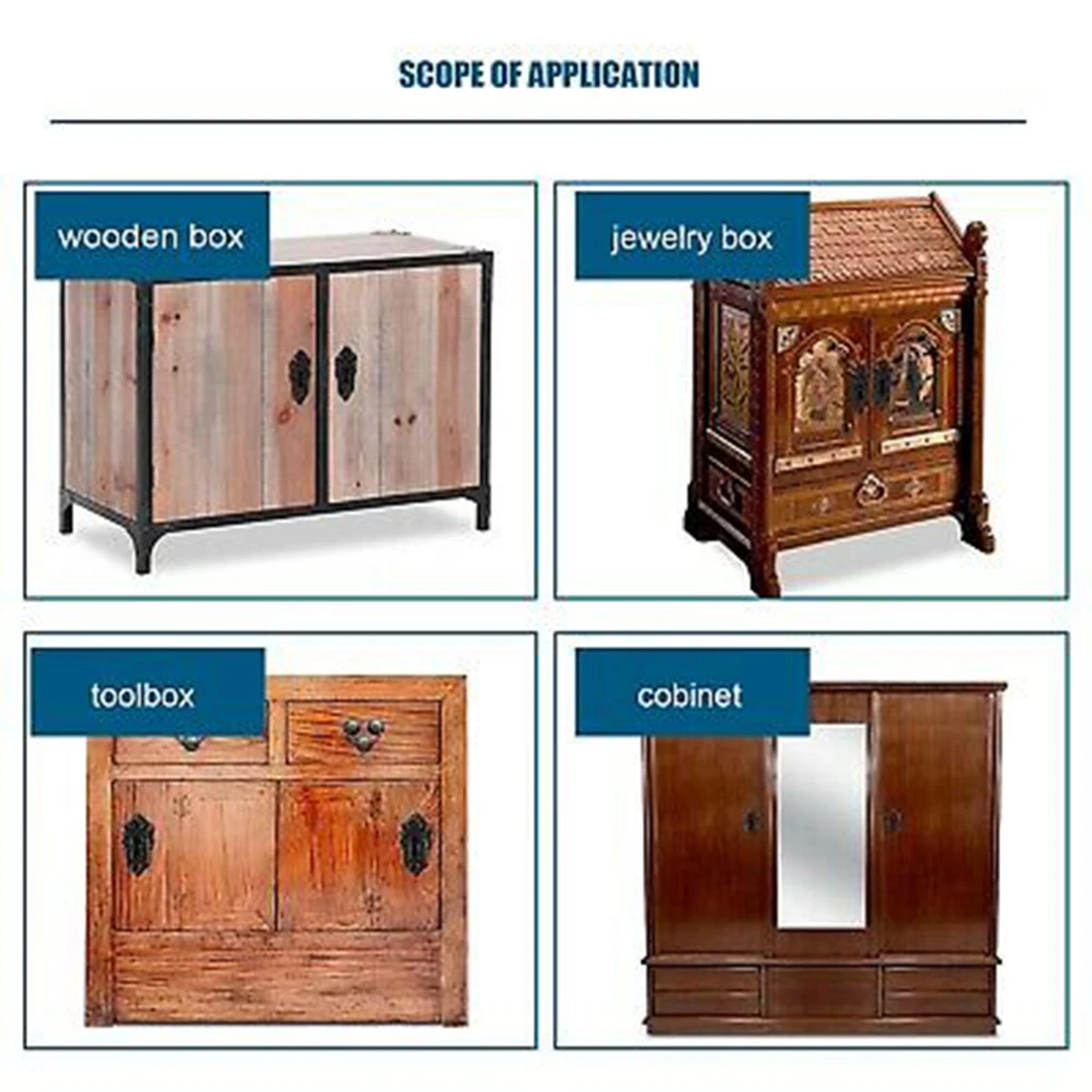 С ключом детали замка ящика 2 комплекта аксессуары из матали + цинкового сплава