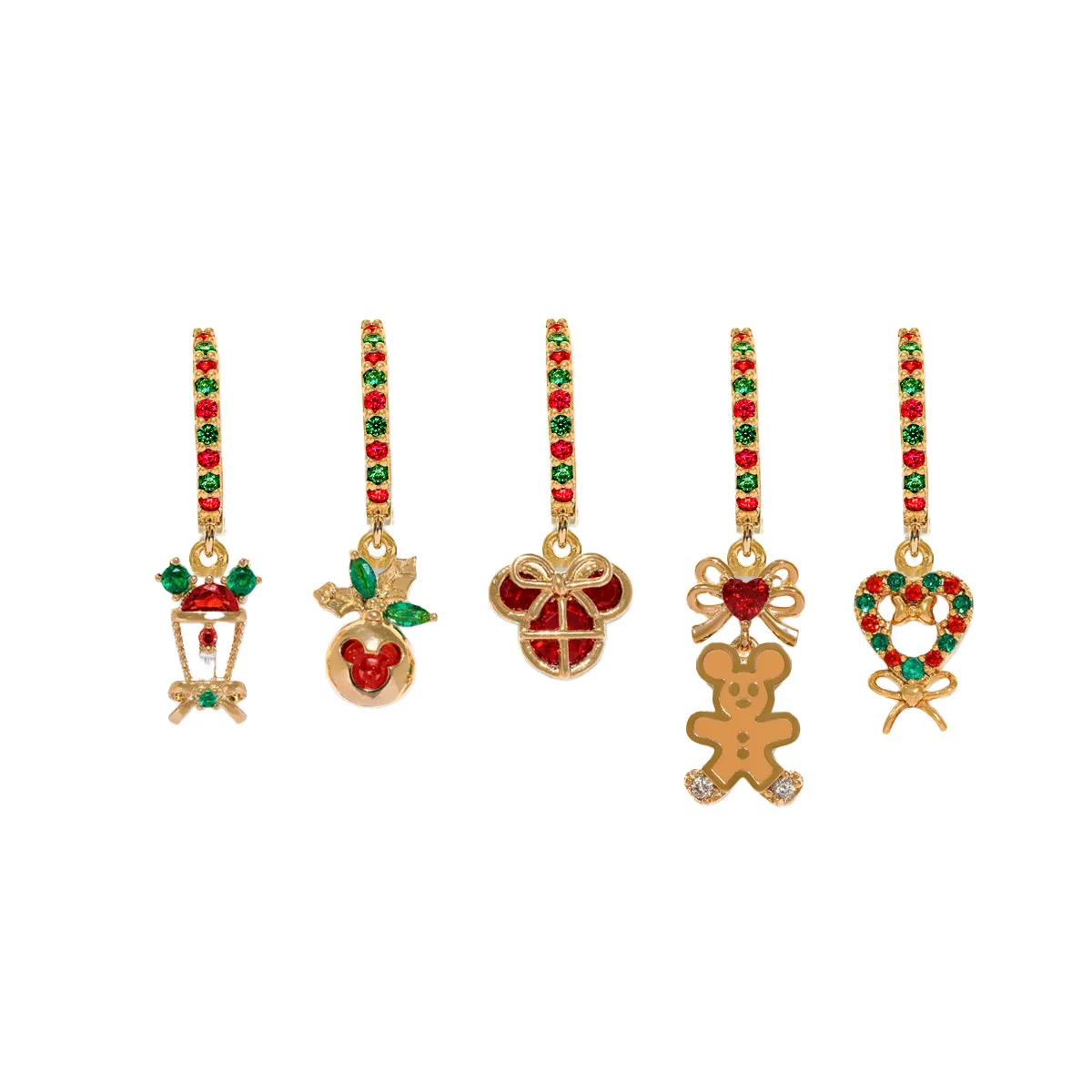 Рождественские серьги с Микки Маусом Диснея милые рождественские пряничные