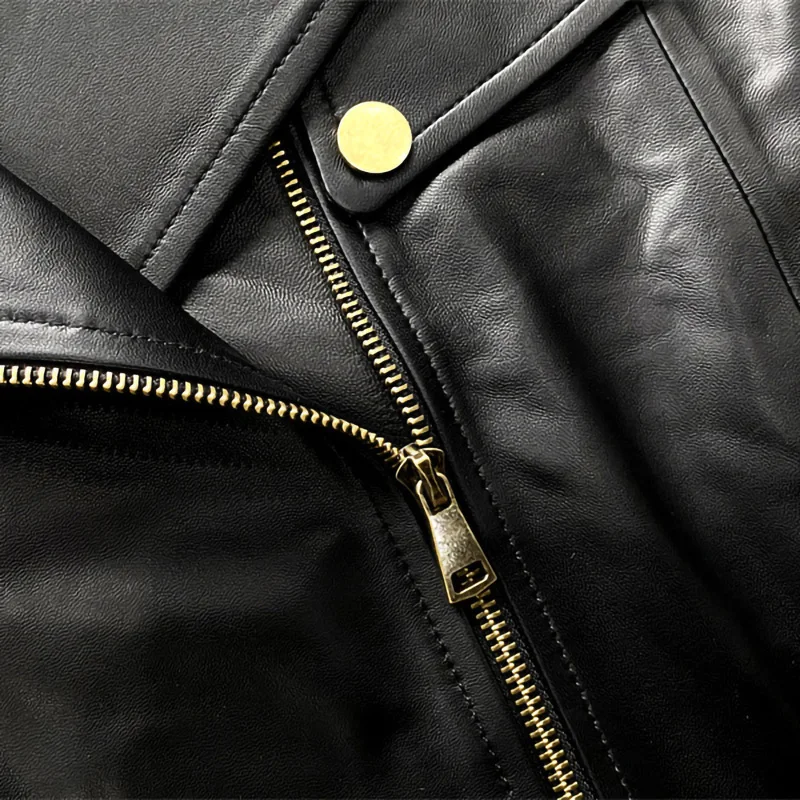 Women Sprint Autumn Leather Jacket Detachable Lady Luxury Coat Motorcycle Sheepskin Leather Jackets NZ5394A