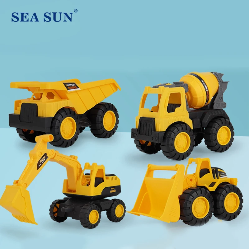 

Classic Engineering Vehicle Toys 4 Style/Set Construction Excavator Tractor Dump Truck Bulldozer Plastic Models Kids Boys Gifts