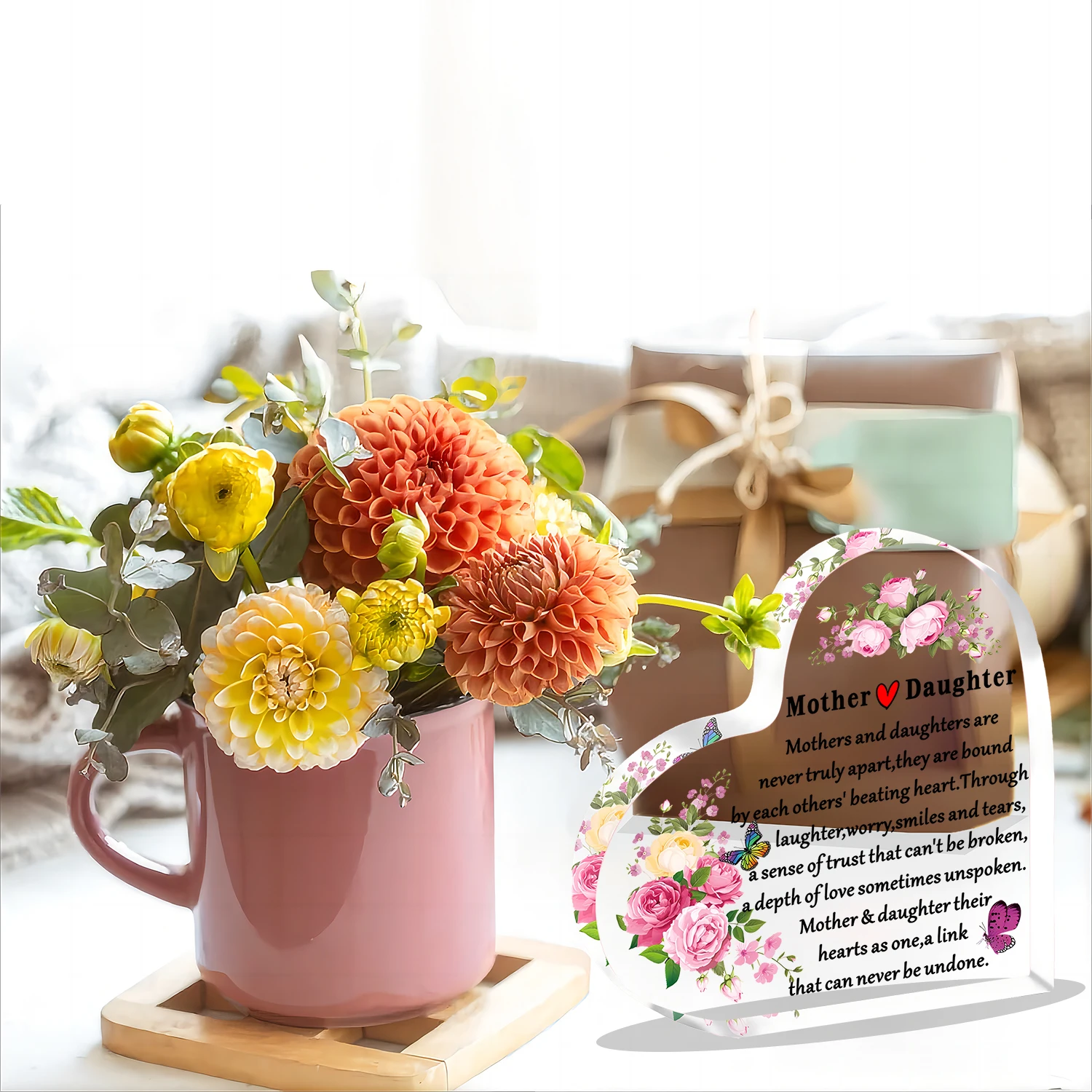 Подарки для матери и дочери акриловый зубной налет в форме сердца детский