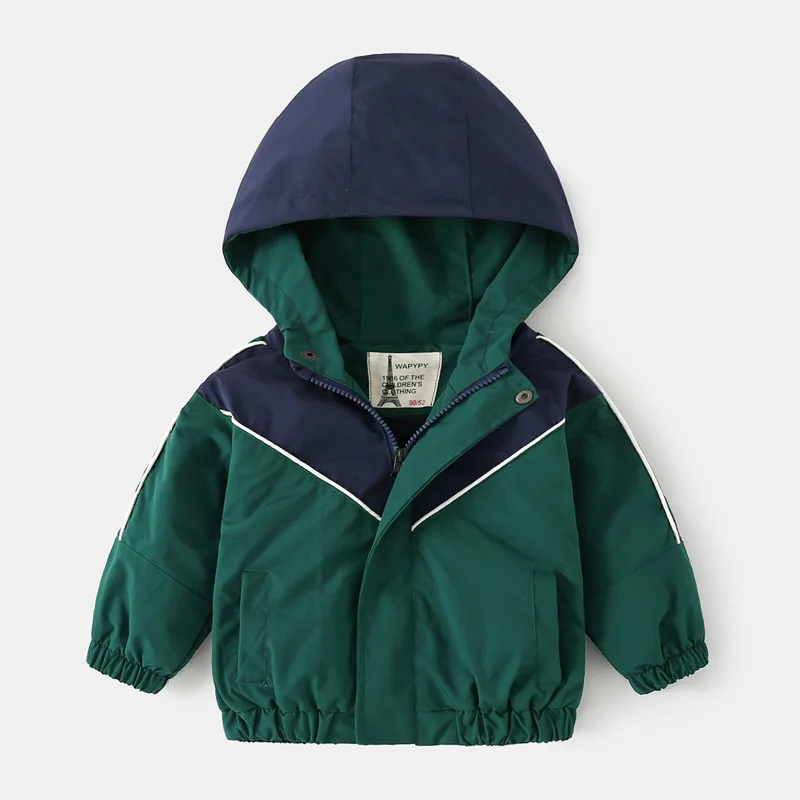 

Children's Hooded Jacket for Fall/winter 2022 New Boys Padded Jacket Baby Plus Velvet Zipper Shirt Coats Toddler Outwear Jackets