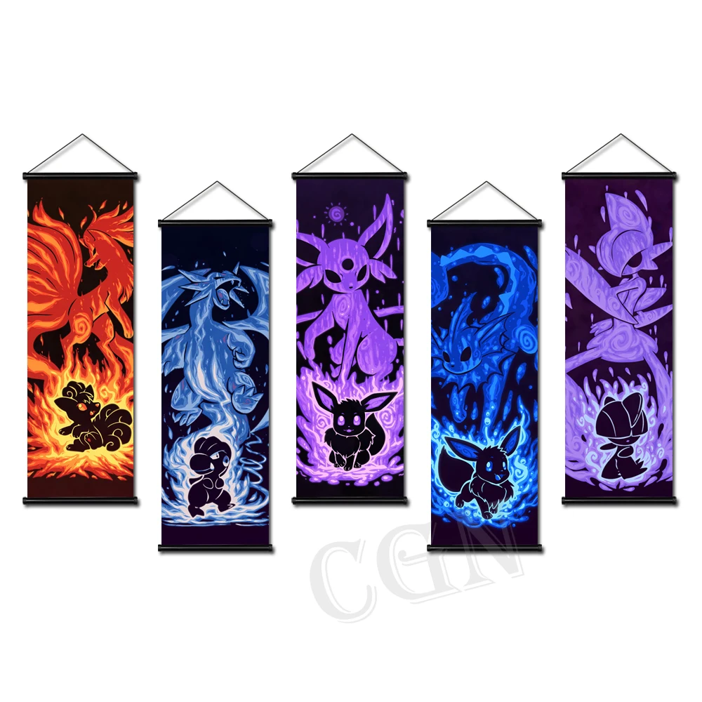 Японские Аниме художественные плакаты Покемон вулпикс холст живопись HD печать