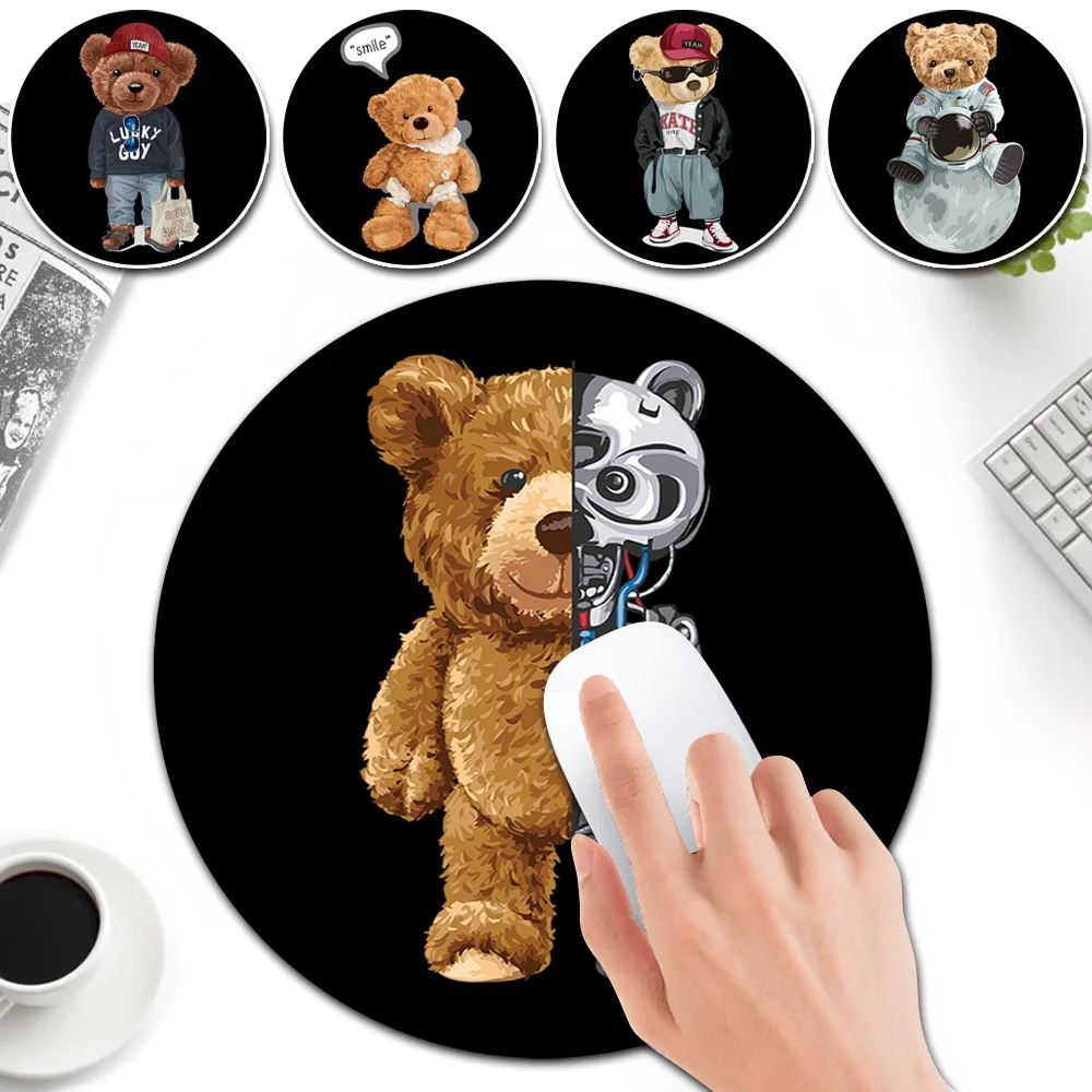 

Gaming Mouse Pad Office Electronic Sports Mouse Pad Smooth Waterproof Bear Series Universal Desktop Computer and Laptop Pad