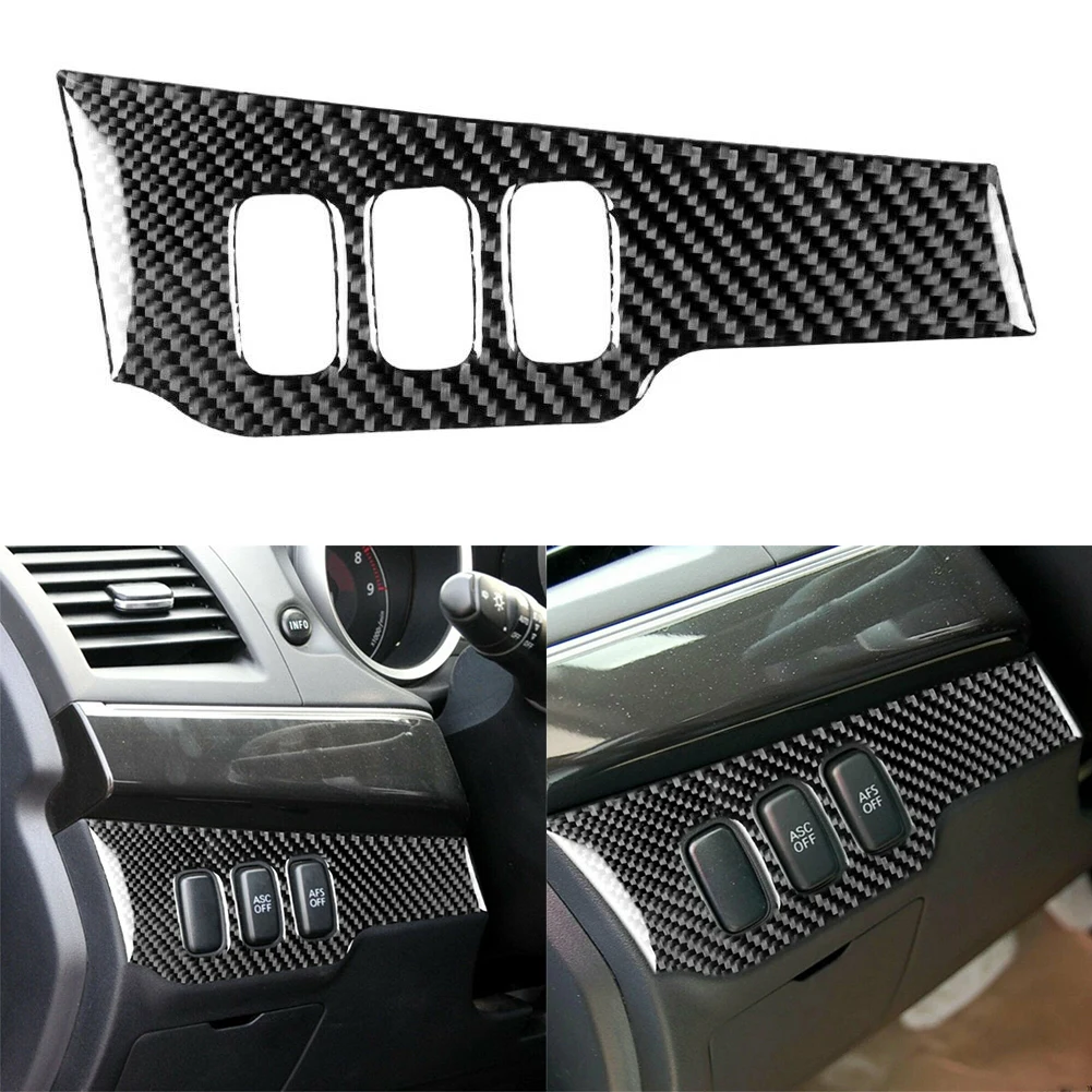 

For Mitsubishi Lancer 2008-2015 Carbon Fiber Headlight Switch Panel Cover Trim Car Accessories High-quality Interior Trim