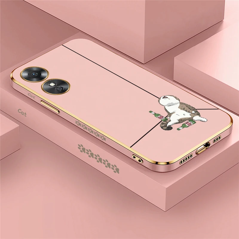 Case For infinix Zero 5G 2023 30 4G Luxury Soft Plating Cover Ultra X Pro Neo Cartoon Cute Cat