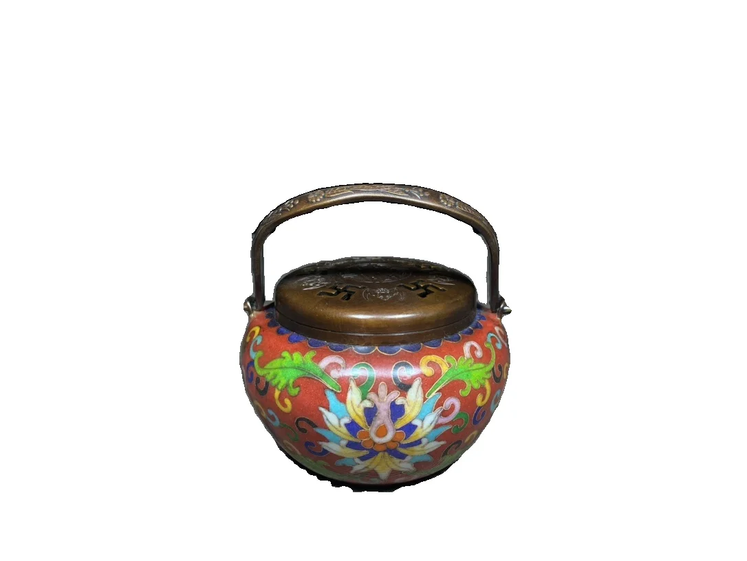 

LAOJUNLU Cloisonne Copper Tire Filigree Enamel Hand Stove Style 931 Chinese Traditional Style Antiques Fine Art Gifts Crafts