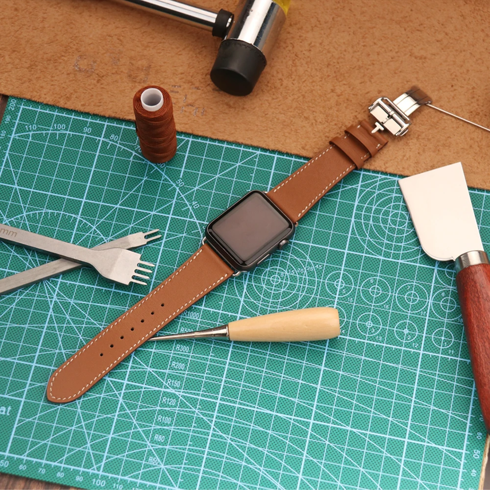 Bracelet for Apple Watch Ultra Band 8 7 6 5 4 3 2 1 SE Genuine Leather Apple Watch Strap 49mm 45mm 41 44 40 42 38 for iWatch