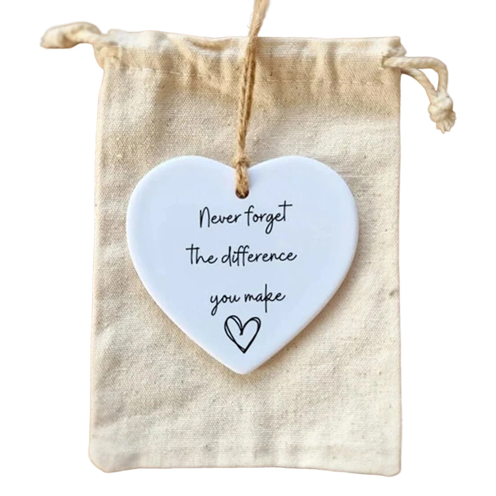 

Creative Heart Shape Ornaments Never Forget The Difference You Make for Spring Summer Fall All Seasons TS1