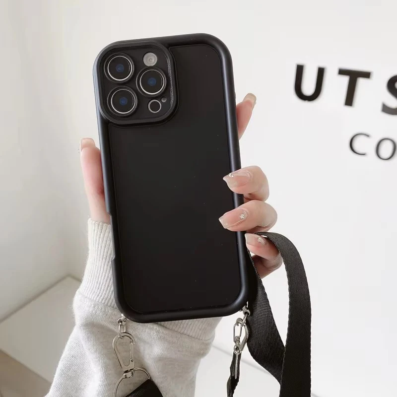 Фото Черный противоударный чехол-кроссбоди для Samsung Galaxy S26 Edge, S26, S25, S24, S23, S22, S25 FE, S24 FE, S25 Edge №4