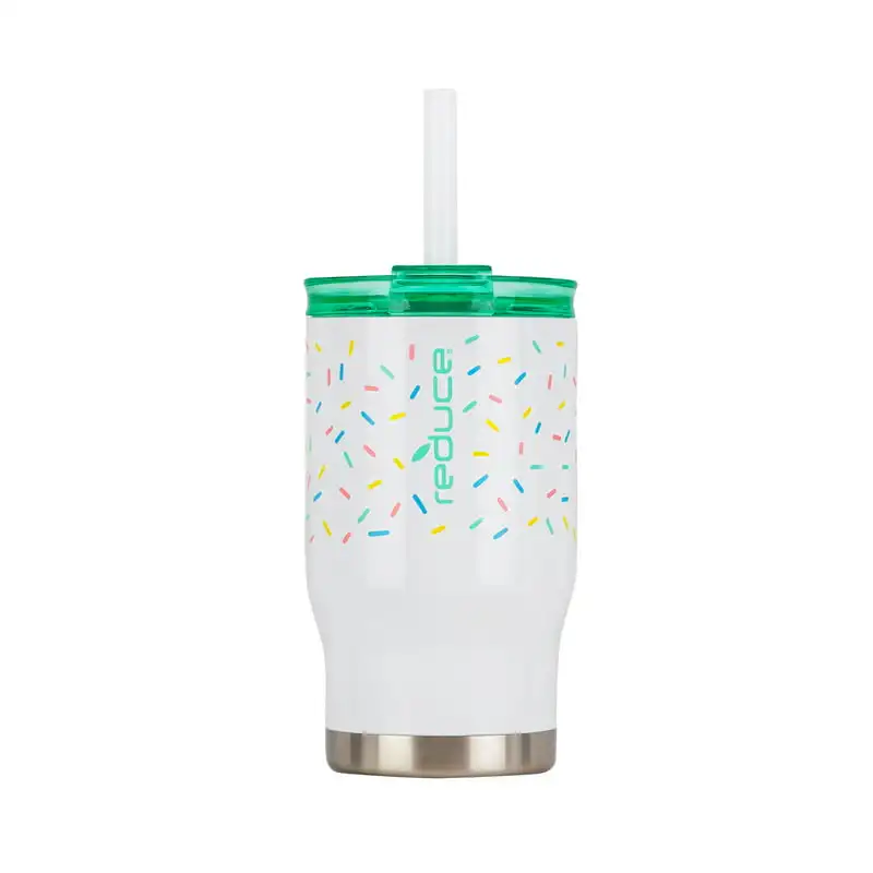 

14oz Stainless Steel Kids Tumbler with 3-in-1 Straw Lid, Sprinkles Print