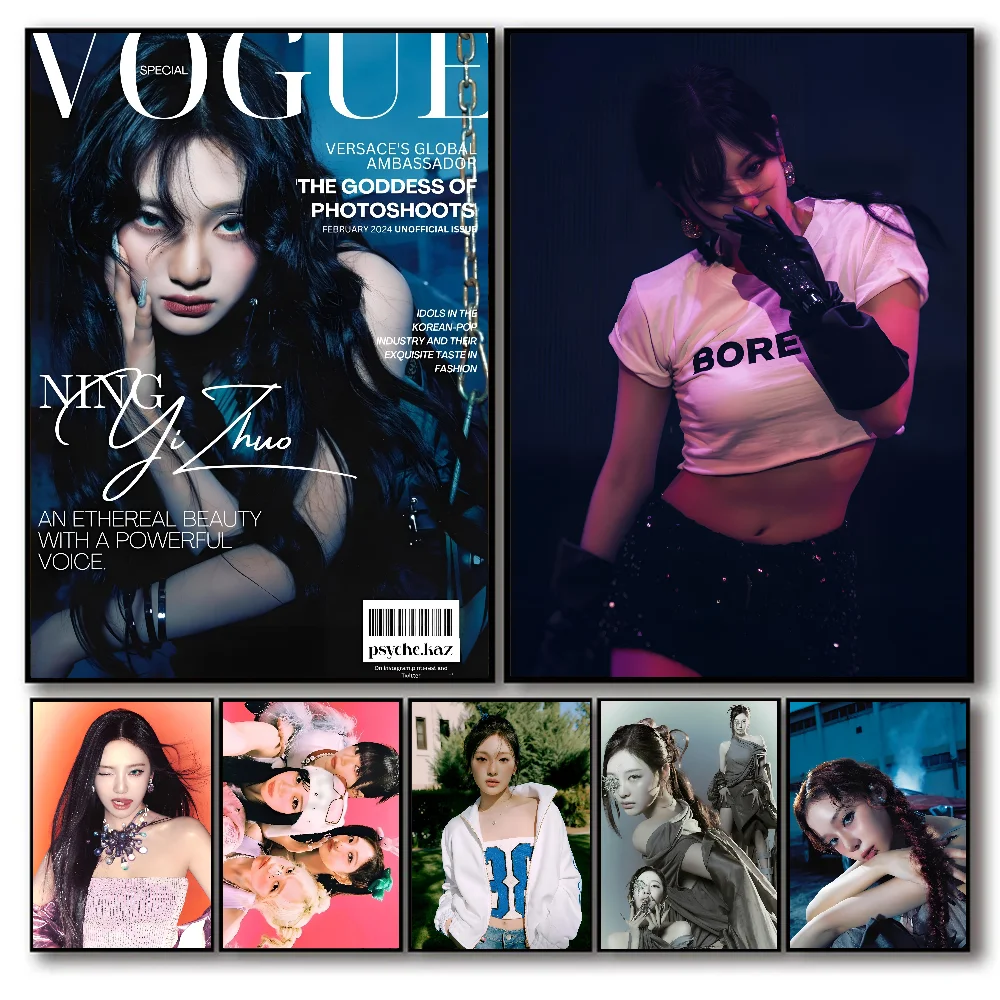 Постер Kpop Ningning A-Aespa бумажный плакат с принтом для дома гостиной спальни входа в