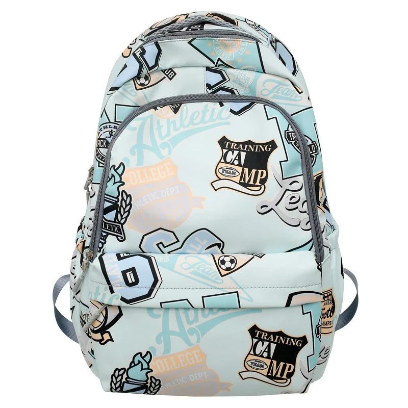 

Teenager School Bags for Girls Middle Student Graffiti Backpack Women Nylon Casual Campus Bagpack