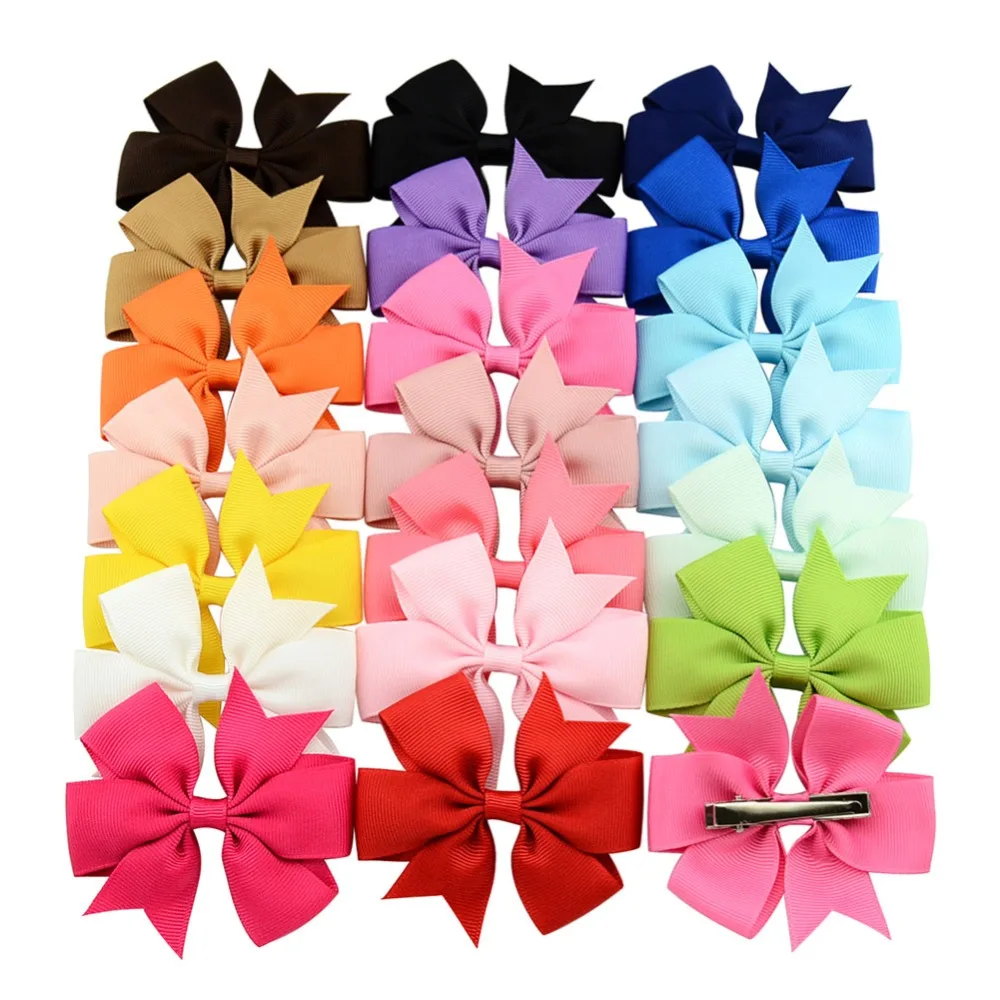 

10pcs Colorful Ribbon Hair Bows With Clip For Baby Girls Mini Cute Hairpins Barrettes Headwear Kids Hair Accessories