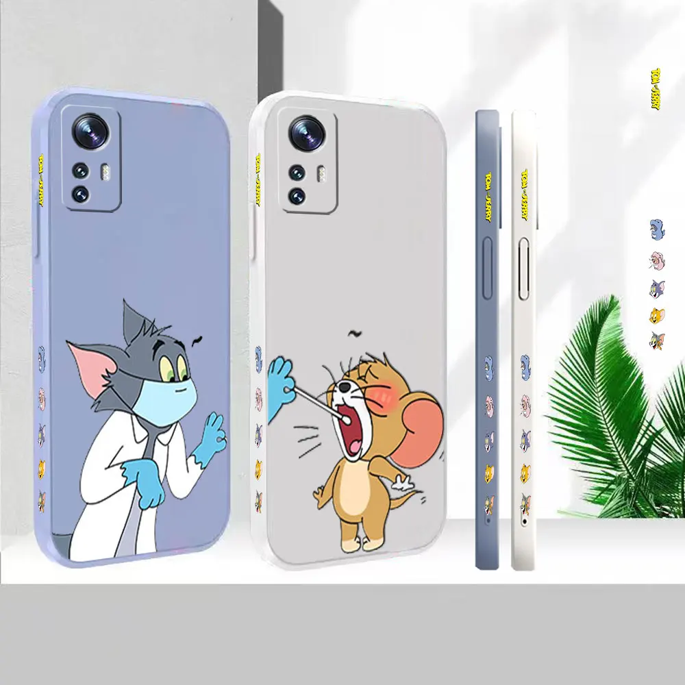 

Liquid For Xiaomi 13 12 12S 12X 11 11T 10 10S 10I 9 9SE 8 8SE Pro Ultra Lite Cover Funny Cute Tom And Jerry Cartoon Case Funda