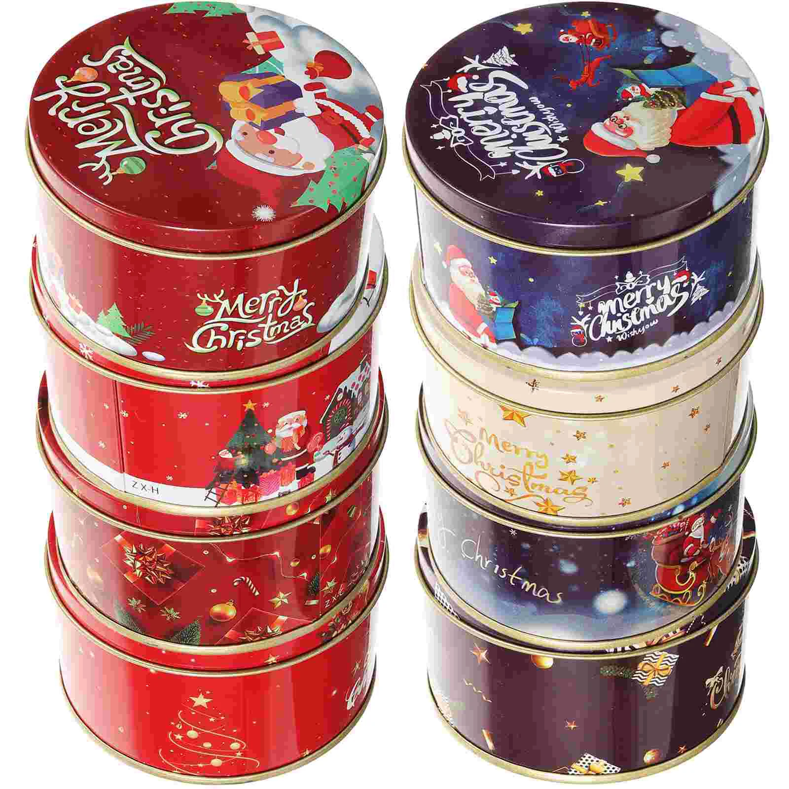 

8 pcs Greeting Giftcardes Christmas Giftcard Metal Card Storage Boxes Small Boxes with Lids