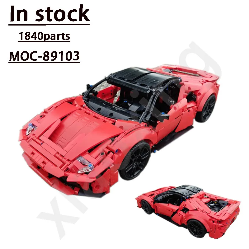 

Classic Supercar 42143 Compatible with MOC-89103 New Custom Sports Car 1840 Parts Building Brick Model Adult Birthday Toy Gift