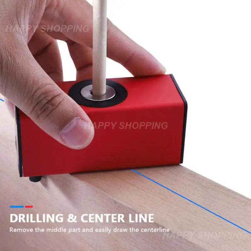 

Woodworking Drilling Positioner Oblique Hole Locator Pocket Hole Jig Center Line Dowel Jig Tool for Splicing Wooden Board