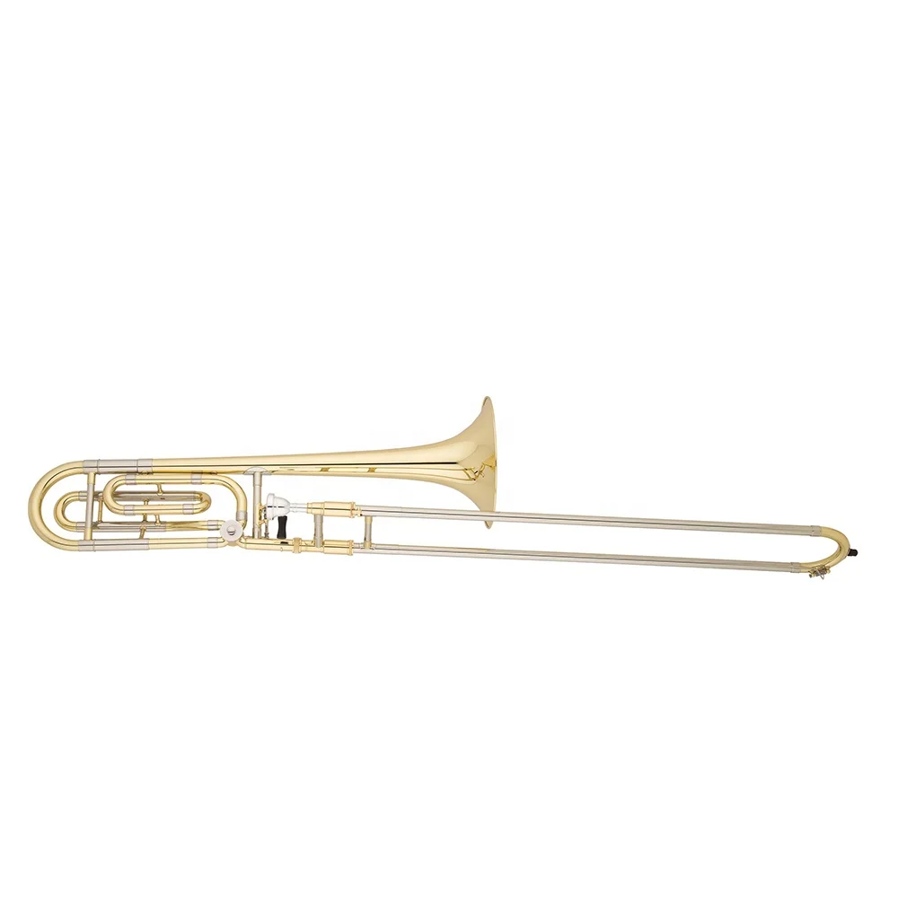 

Accept Oem High Quality Bb/F Key Gold Tuning Slide Trombone